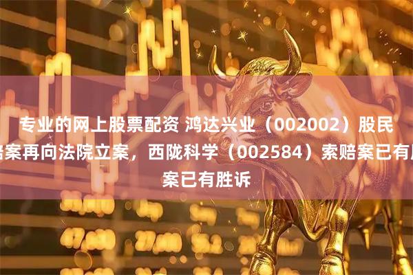 专业的网上股票配资 鸿达兴业（002002）股民索赔案再向法院立案，西陇科学（002584）索赔案已有胜诉